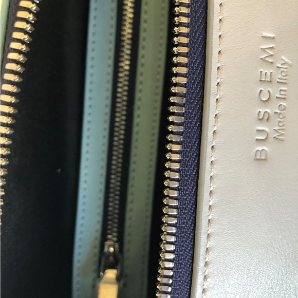 NWT Buscemi Trio Fanny Pack, Grey Leather, Sky/Navy Suede, Silver Tone Hardware - Picture 12 of 14